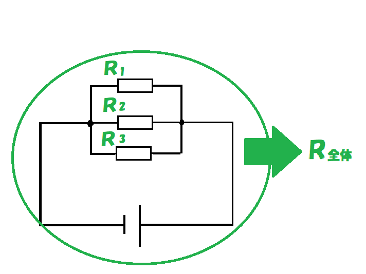 並列回路の抵抗の公式