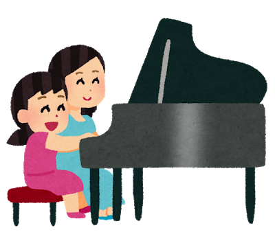 ピアノを習う生徒